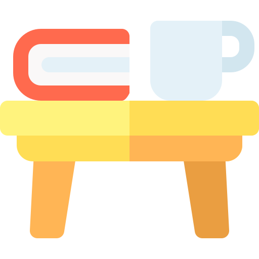 Coffee table Basic Rounded Flat icon