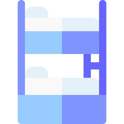 Bunk bed Basic Rounded Flat icon