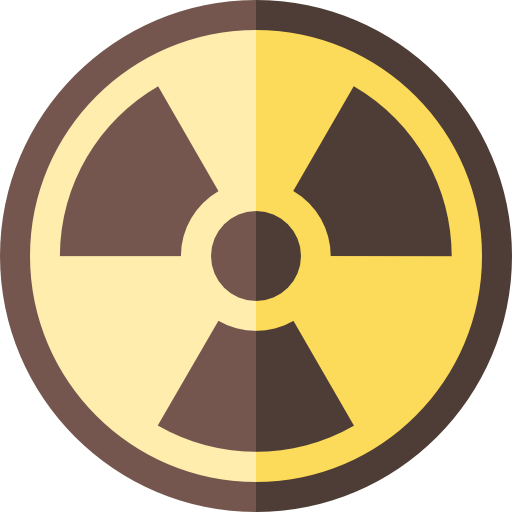 radioaktywność Basic Straight Flat ikona