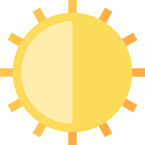 太陽 Basic Straight Flat icon