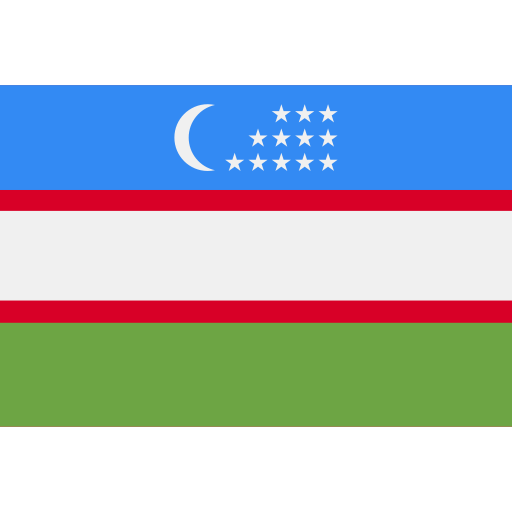 uzbekistán Flags Rectangular icono
