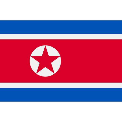 noord korea Flags Rectangular icoon