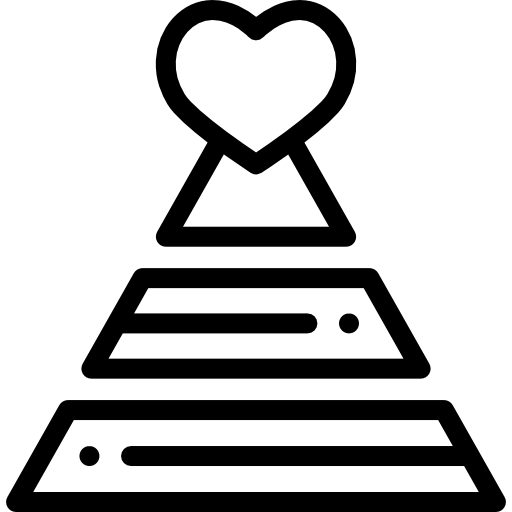 피라미드 형 차트 Detailed Rounded Lineal icon