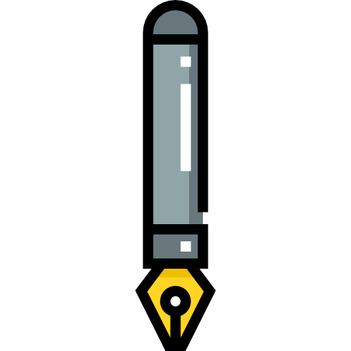 펜 Detailed Straight Lineal color icon