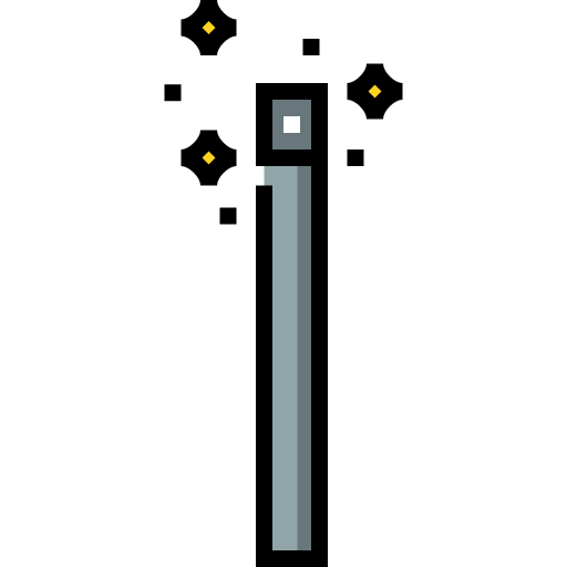 마법의 지팡이 Detailed Straight Lineal color icon