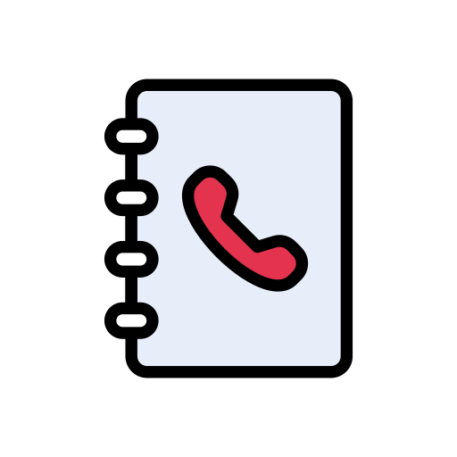 libreta de contactos Generic Outline Color icono