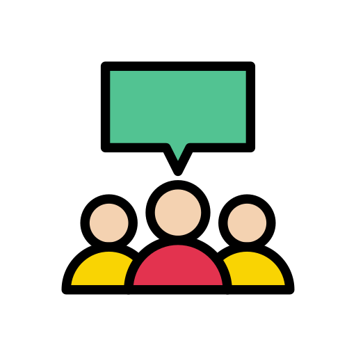 grupo de chat Generic Outline Color icono