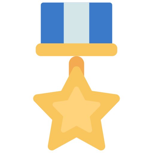 medaglia stella Juicy Fish Flat icona