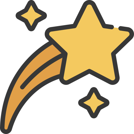 Shooting star Juicy Fish Soft-fill icon