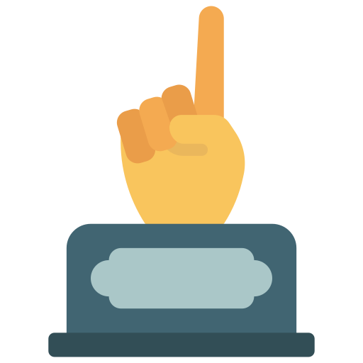 One finger Juicy Fish Flat icon