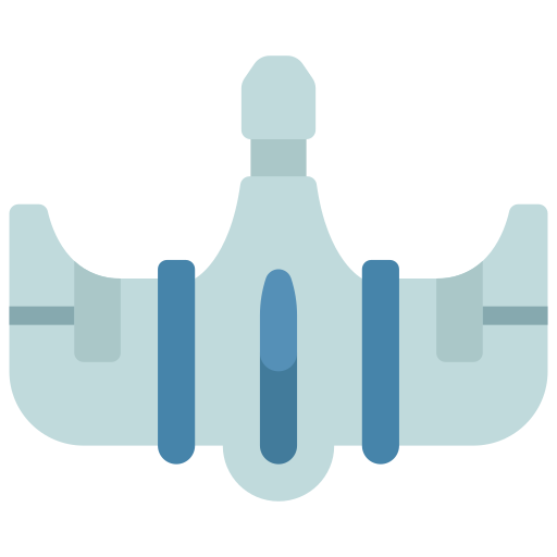 Spacecraft Juicy Fish Flat icon