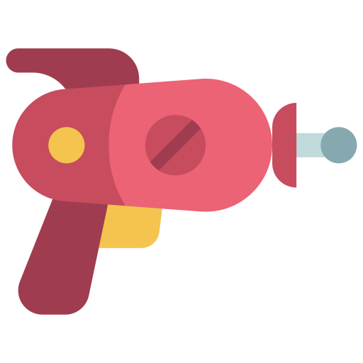 Laser gun Juicy Fish Flat icon