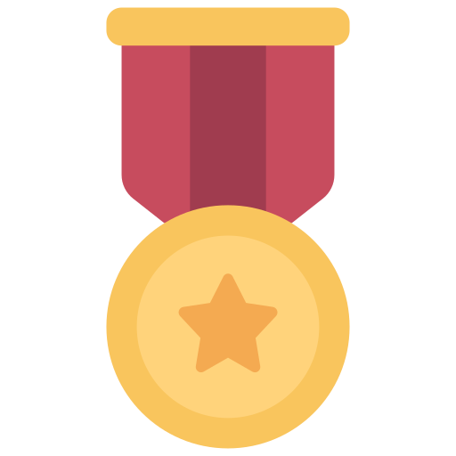 Medal Juicy Fish Flat icon