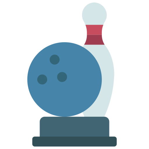 bowling Juicy Fish Flat icoon