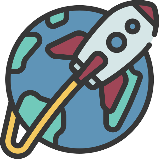 cohete espacial Juicy Fish Soft-fill icono