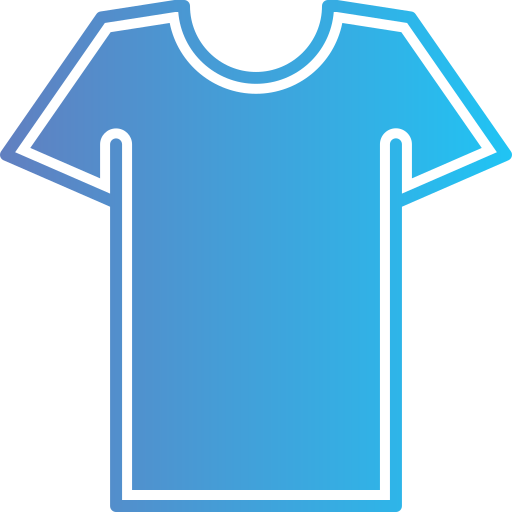camiseta de manga corta Generic Outline Gradient icono