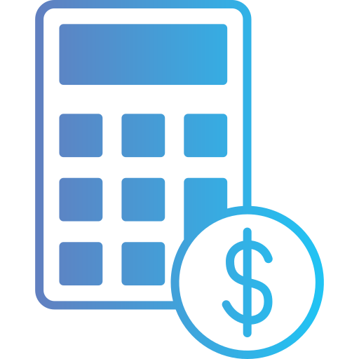 Calculator Generic Outline Gradient icon