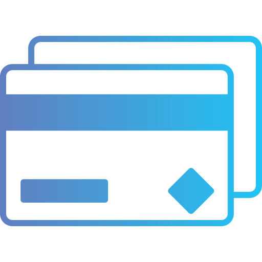 tarjeta de crédito Generic Outline Gradient icono