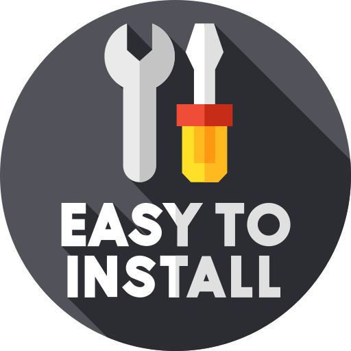Easy installation Flat Circular Flat icon