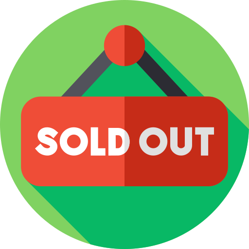 Sold out Flat Circular Flat icon