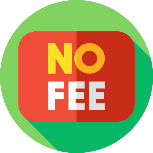 No fee Flat Circular Flat icon