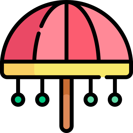 ombrello Kawaii Lineal color icona