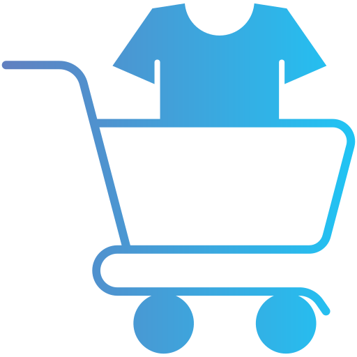 Shopping cart Generic Outline Gradient icon