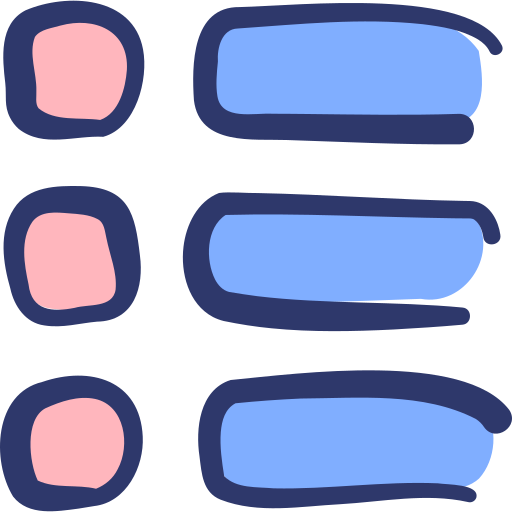 メニュー Basic Hand Drawn Lineal Color icon