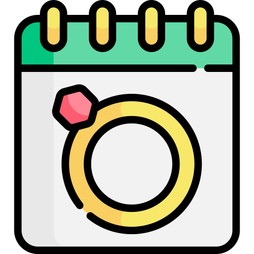 kalender Kawaii Lineal color icon