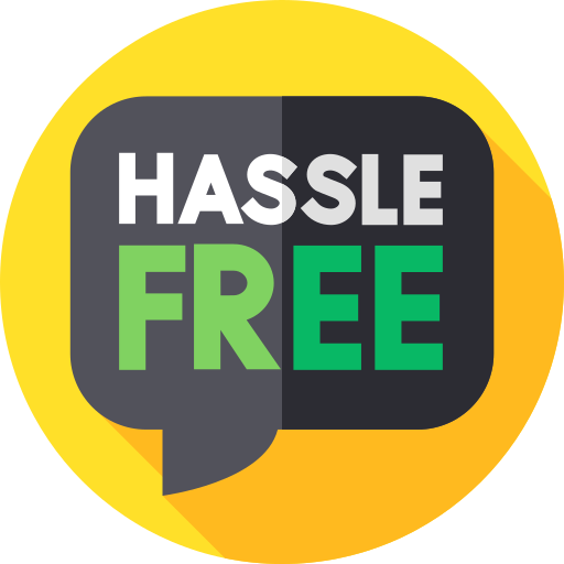 Hassle free Flat Circular Flat icon
