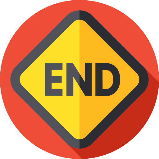 End Flat Circular Flat icon