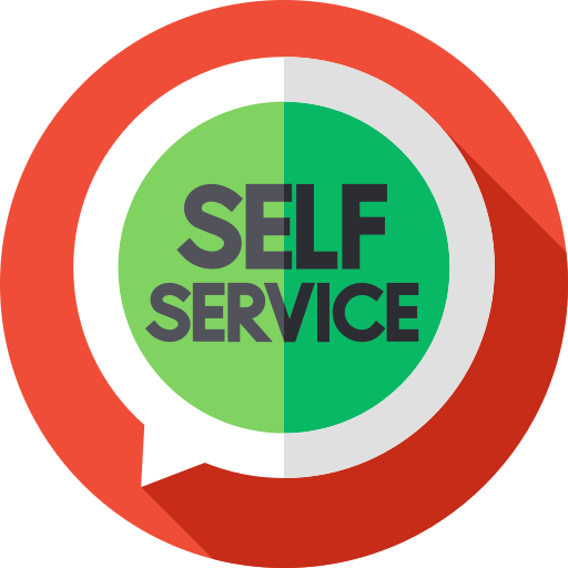 Self service Flat Circular Flat icon