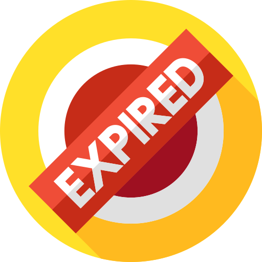 Expired Flat Circular Flat icon