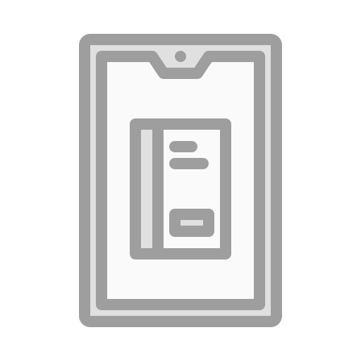 teléfono inteligente Generic Grey icono