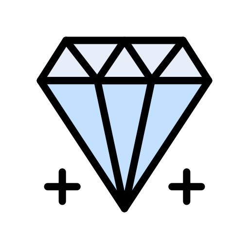 diamant Vector Stall Lineal Color icon