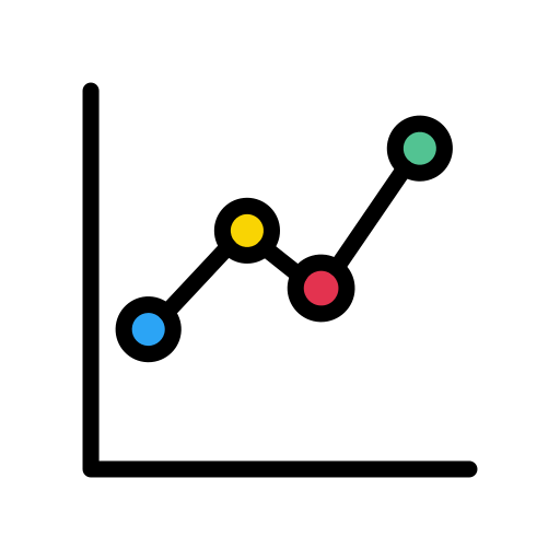 graphique linéaire Vector Stall Lineal Color Icône