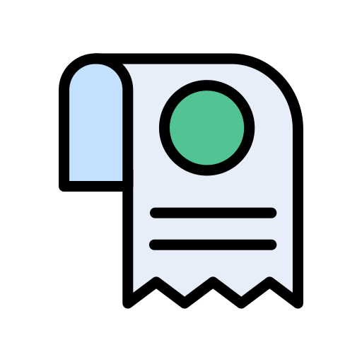 Invoice Vector Stall Lineal Color icon