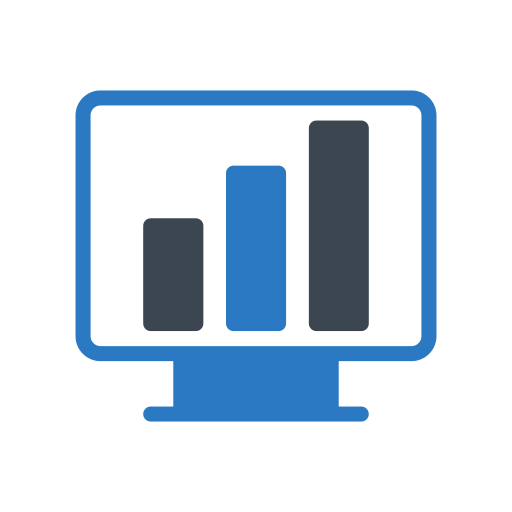Bar graph Generic Blue icon