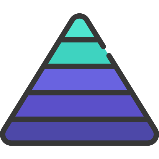 grafico a piramide Juicy Fish Soft-fill icona