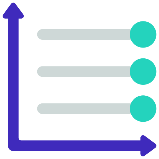 diagramme à bandes Juicy Fish Flat Icône