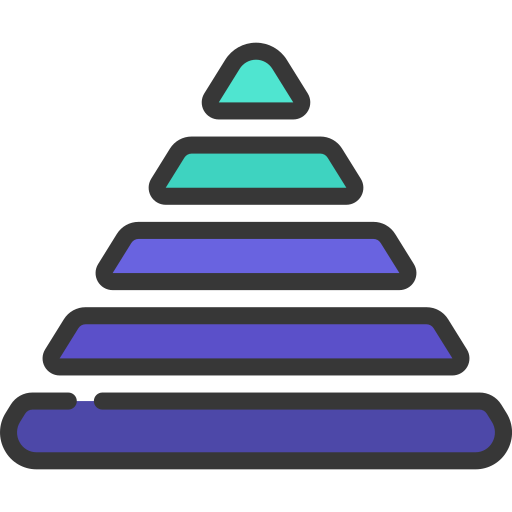 Pyramid chart Juicy Fish Soft-fill icon