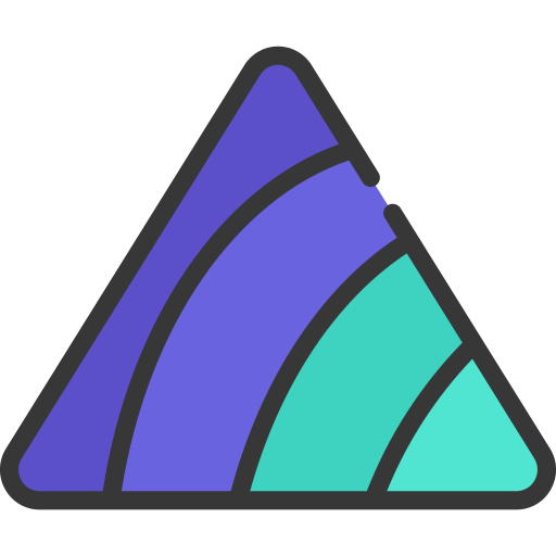 gráfico piramidal Juicy Fish Soft-fill icono