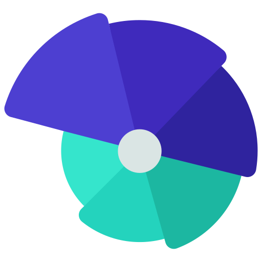 gráfico circular Juicy Fish Flat icono