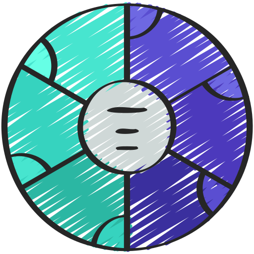 diagramme circulaire Juicy Fish Sketchy Icône