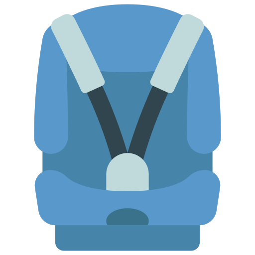 Baby car seat Juicy Fish Flat icon