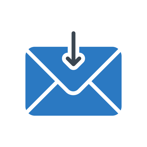 Receive mail Generic Blue icon