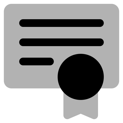 Certificate Generic Grey icon