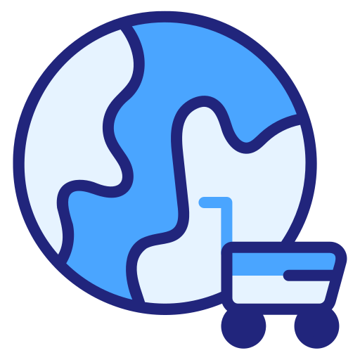 전자상거래 Generic Blue icon