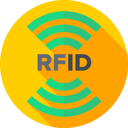 rfid Flat Circular Flat icono