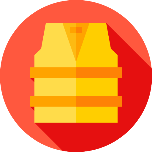 Construction vest Flat Circular Flat icon